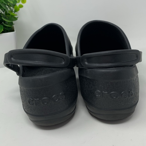 Crocs Mercy Work Women's Clogs Slip on Black Shoes Size 11 - Picture 5 of 8